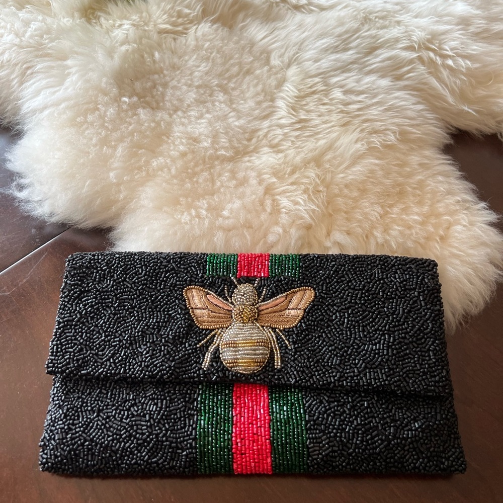 Posh Black clutch with strap